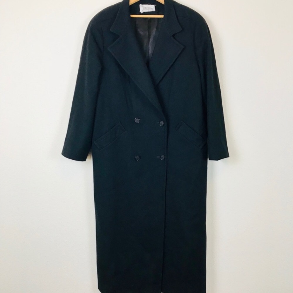 Vintage Full Length Cashmere Wool Blend Coat